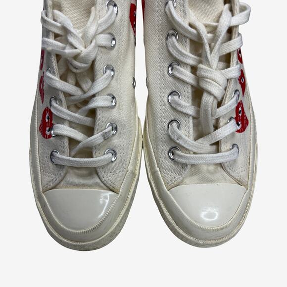 Comme Des Garçons PLAY x Converse Chuck Taylor Red Heart Low Top Sneakers 7M/ 9W - Picture 9 of 12